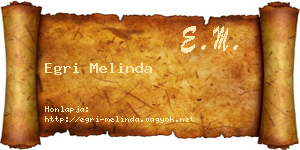 Egri Melinda névjegykártya