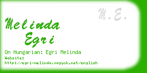 melinda egri business card